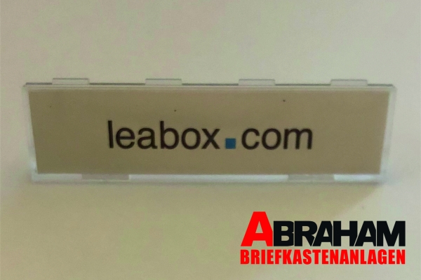 Leabox Namensschildabdeckung  klar 61x17mm